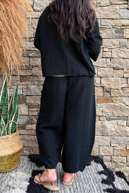 Lina Linen Blend Box Jacket Black